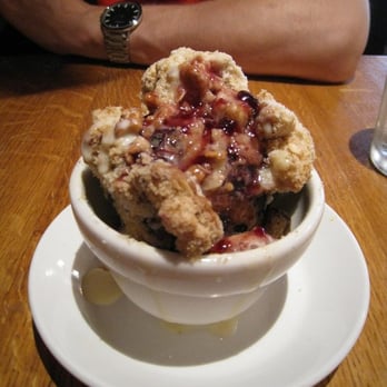 R+D Kitchen - complimentary blueberry coffee cake - New American Near Me - Newport Beach, California R+D Kitchen - complimentary blueberry coffee cake - New American Near Me - Newport Beach, California