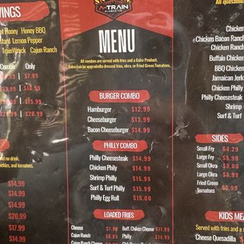 A-Train - Menu - Chicken Wings Near Me - Alabaster, Alabama