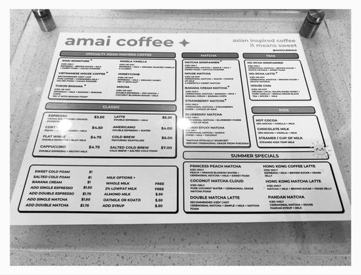 Menu photo 1 Amai Glendale, CA