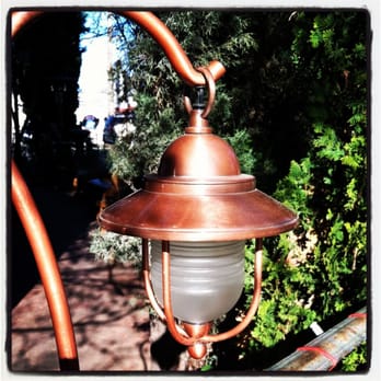Tower Cafe - Lamps on the patio. - Breakfast & Brunch Near Me - Sacramento, California