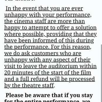 Regal UA Colorado Center - Email response to my complaint - Cinema Near Me - Denver, Colorado