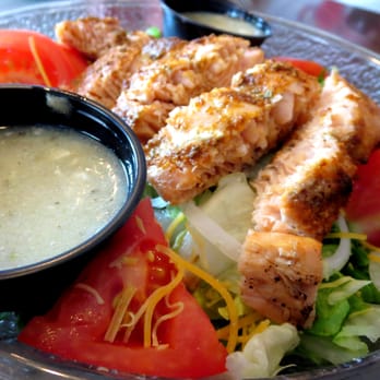 Charles Village Pub - House Salad with Salmon and Feta Vinaigrette - Pubs Near Me - Baltimore, Maryland