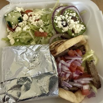 Santorini - Lunch special - gyro & Greek salad - Greek Near Me - High Point, North Carolina