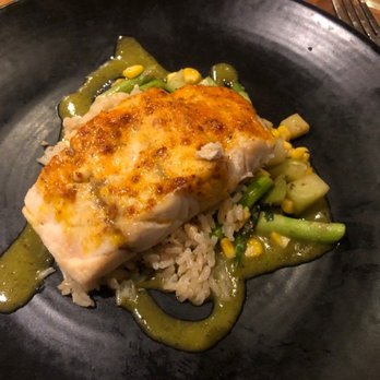Jake's - Halibut special with risotto and asparagus - New American Near Me - Del Mar, California Jake's - Halibut special with risotto and asparagus - New American Near Me - Del Mar, California
