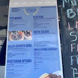 Greek On The Street - Menu (2022)