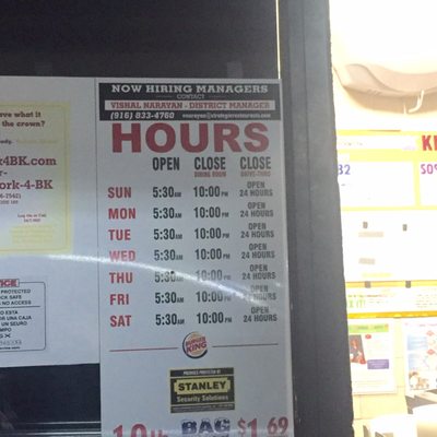 Menu photo 4 Burger King Sacramento, CA