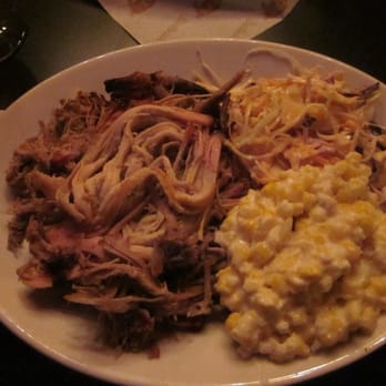 Bodean's - Pulled Pork Platter (coleslaw upper right and creamed corn lower right) - American Near Me - London, XGL