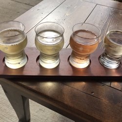 The Merry Hearted Cidery - $6 flight. Heartless, Heartfelt, Black Heart and Hoppy Hearted