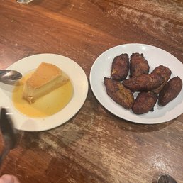 Flan and plantains Flan and plantains