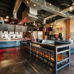 The Original Roy Hutchins Barbeque - Our front lobby area where you can watch our crew prepare the perfect platter, place & pick up orders and shop all our deli options.