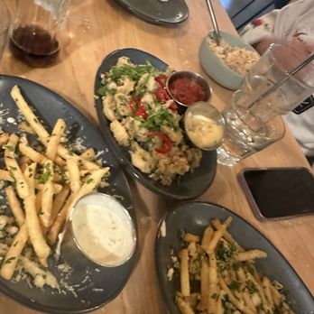 Native Fields - Garlic & Parmesan Fries Fried Calamari - New American Near Me - Walnut, California