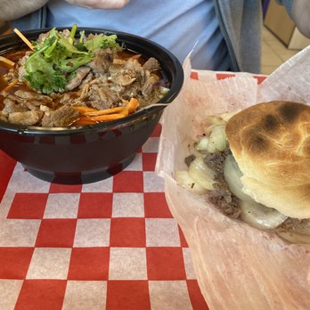 Gene's Chinese Flatbread Cafe - #16 Hot sour hand-pulled noodle soup #1 Lamb Flatbread Sandwiches - Chinese Near Me - Woburn, Massachusetts