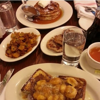 The Smith - Maple chicken sausage, vanilla bean french toast, pancakes w/pecans and salted caramel sauce, home fries! - New American Near Me - New York, New York The Smith - Maple chicken sausage, vanilla bean french toast, pancakes w/pecans and salted caramel sauce, home fries! - New American Near Me - New York, New York