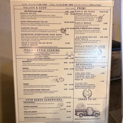 Menu photo 6 Napoli Pizzeria Vacaville Vacaville, CA