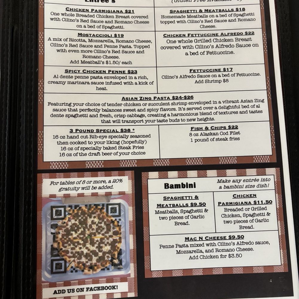 Cilino's - Italian Near Me - Wellman, Iowa
