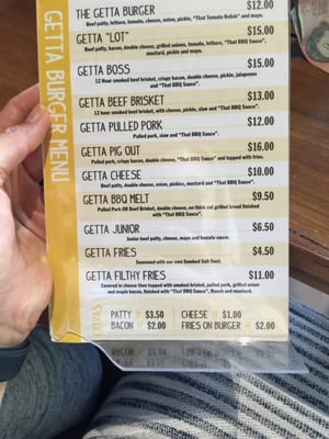 Menu photo 1 Getta Burger South Brisbane, QLD Menu photo 1 Getta Burger South Brisbane, QLD