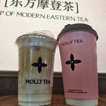 Molly Tea - Tongmu Lapsang Salted Cheese Milk Tea and White Champaca Oolong Milk Tea - Bubble Tea Near Me - Cupertino, California Molly Tea - Tongmu Lapsang Salted Cheese Milk Tea and White Champaca Oolong Milk Tea - Bubble Tea Near Me - Cupertino, California