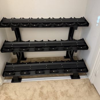 Fitness Direct - Easy to assemble, fits in a standard closet. My closet is 57" wide, so there was room to spare. - Fitness/Exercise Equipment Near Me - San Diego, California Fitness Direct - Easy to assemble, fits in a standard closet. My closet is 57" wide, so there was room to spare. - Fitness/Exercise Equipment Near Me - San Diego, California
