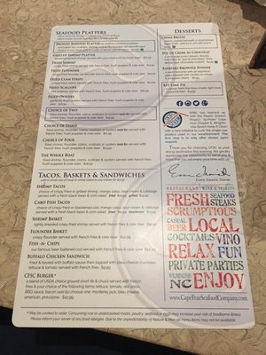 Menu photo 8 Cape Fear Belville, NC Menu photo 8 Cape Fear Belville, NC