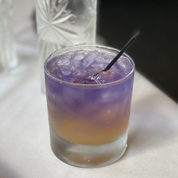 Basil's Restaurant & Tapas Bar - The purple haze!  Great cocktail list!!! - Mediterranean Near Me - Atlanta, Georgia