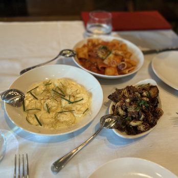 Quality Italian - POTATO & ROBIOLA GNOCCHI, Brussels sprouts and PACCHERI AMATRICIANA - Italian Near Me - Denver, Colorado Quality Italian - POTATO & ROBIOLA GNOCCHI, Brussels sprouts and PACCHERI AMATRICIANA - Italian Near Me - Denver, Colorado