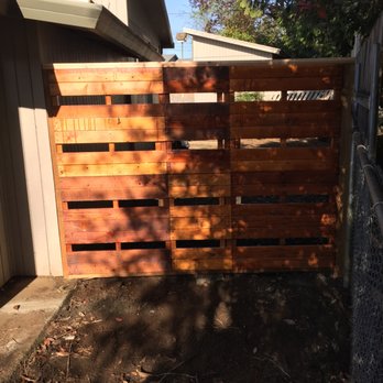 Affordable Contractor Services  - I just love how Bryon balanced this side of the palette fence by centering one in the middle. It really doesn't even look like palettes! - Fences & Gates Near Me - Vancouver, Washington