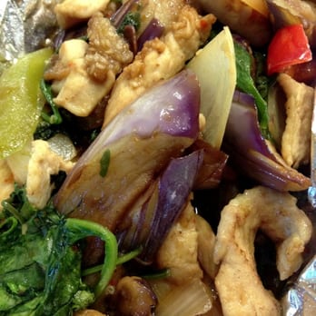 Panvimarn Thai Cuisine - Spicy Eggplant with chicken - Thai Near Me - Long Beach, California Panvimarn Thai Cuisine - Spicy Eggplant with chicken - Thai Near Me - Long Beach, California