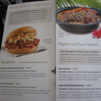 Alaska Airlines - Meal options. - Airlines Near Me - Seattle, Washington