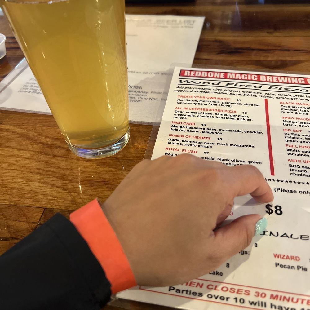 Redbone Magic Brewing - Wrist band for the comedy show and sex in a deer stand lager - Breweries Near Me - Texarkana, Texas