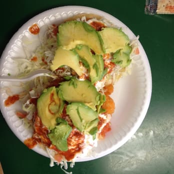 Las Brisas - 2 Shrimp tacos with avocado.  Soooo good!!!! - Mexican Near Me - Los Angeles, California