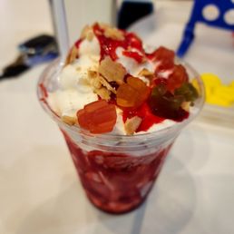 a cup of ice cream and fruit a cup of ice cream and fruit