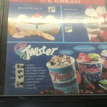 Fosters Freeze - Menu Ice cream, Twisters, banana split and parfait - Ice Cream & Frozen Yogurt Near Me - Los Angeles, California