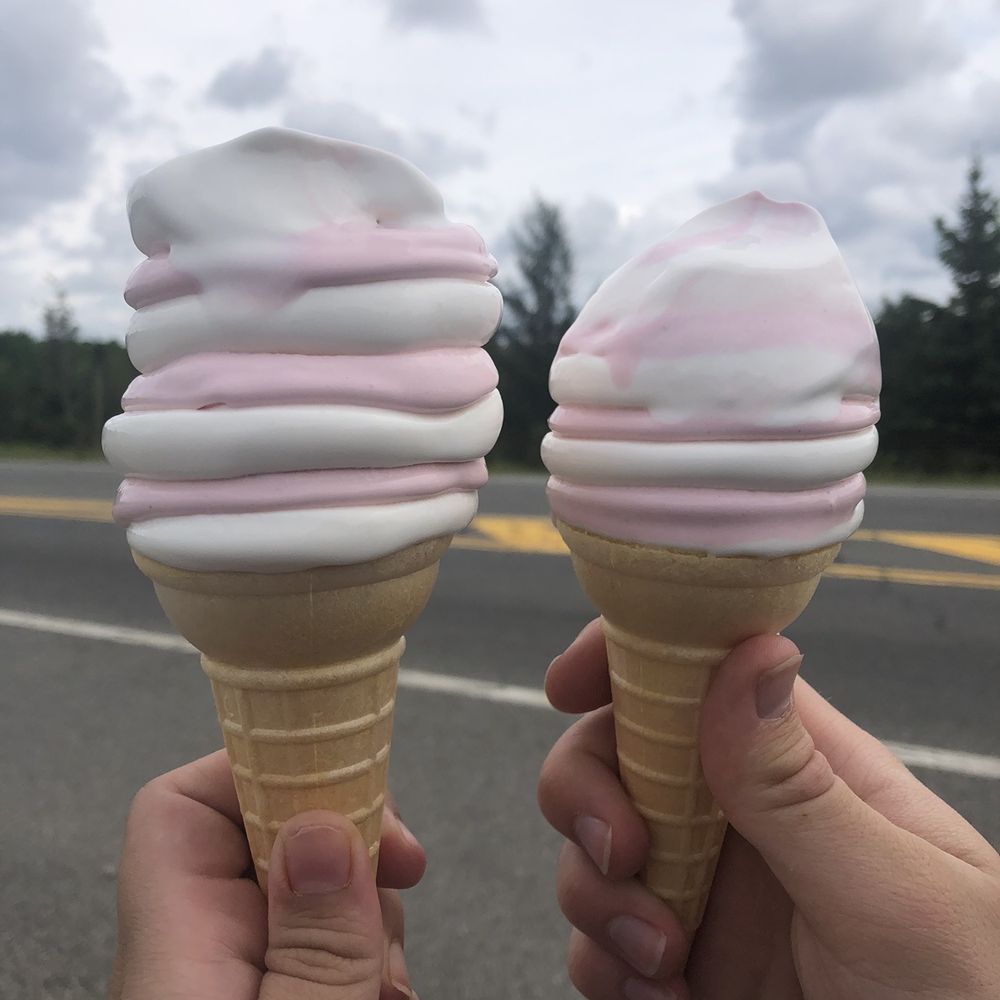 Donnelly's Ice Cream - Regular strawberry twist - partially eaten - Ice Cream & Frozen Yogurt Near Me - Saranac Lake, New York Donnelly's Ice Cream - Regular strawberry twist - partially eaten - Ice Cream & Frozen Yogurt Near Me - Saranac Lake, New York