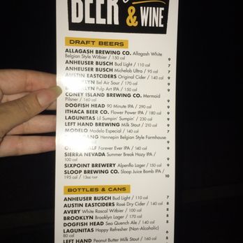 Alamo Drafthouse - Beer menu as of 05.30.21 - Cinema Near Me - Brooklyn, New York