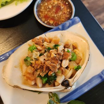 Nem Restaurant - Grilled Giant Clam with Scallion Oil - Vietnamese Near Me - San Jose, California Nem Restaurant - Grilled Giant Clam with Scallion Oil - Vietnamese Near Me - San Jose, California