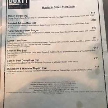 The Boxty House - Lunch menu 5-2019 - Irish Near Me - Dublin, D The Boxty House - Lunch menu 5-2019 - Irish Near Me - Dublin, D