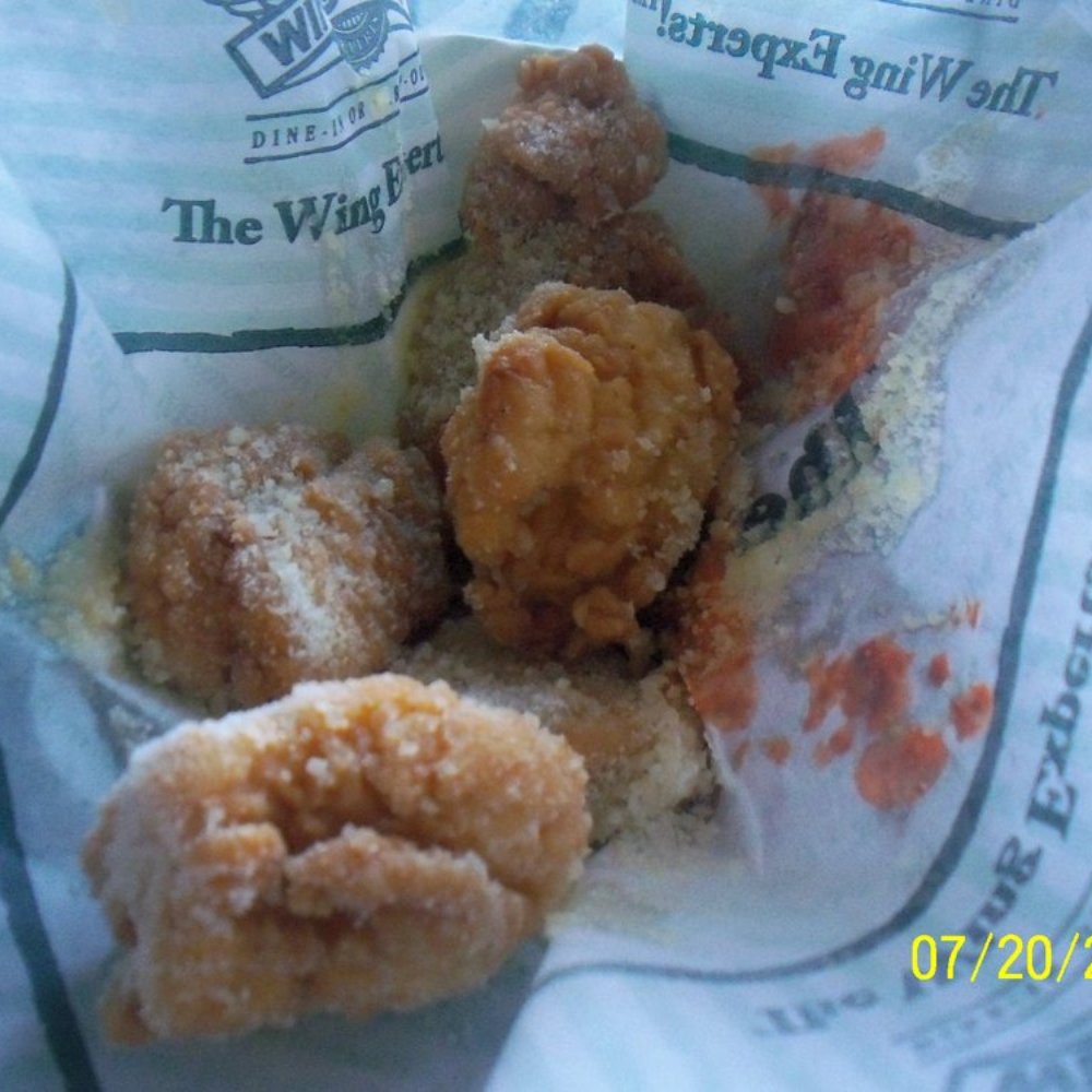 Wingstop - 4 Boneless garlic Parmesan wings. (they served 5 but I had to try one) - Chicken Wings Near Me - Van Nuys, California Wingstop - 4 Boneless garlic Parmesan wings. (they served 5 but I had to try one) - Chicken Wings Near Me - Van Nuys, California