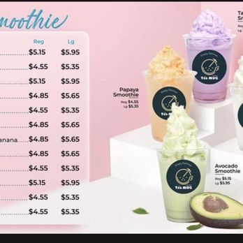 Tea Mug Boba - New Menu prices [2/2] (6/1/21) - Bubble Tea Near Me - Los Angeles, California