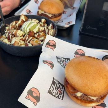Pork N Roll - Half Chicharon bowl and 2 burgers - Food Trucks Near Me - Draper, Utah Pork N Roll - Half Chicharon bowl and 2 burgers - Food Trucks Near Me - Draper, Utah