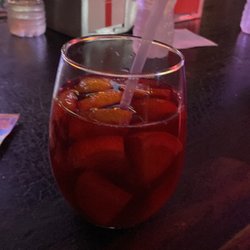 The Justice Pub - Sangría but sadly.. didn't finish it because my friend found a dead fly in his 