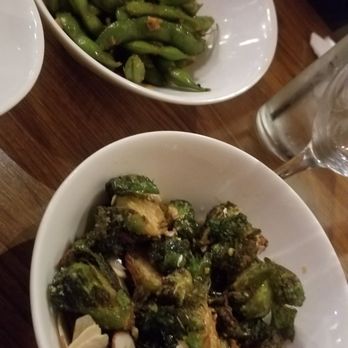 Jellyfish - Appetizers Edamame and Brussels sprouts - Japanese Near Me - Houston, Texas Jellyfish - Appetizers Edamame and Brussels sprouts - Japanese Near Me - Houston, Texas
