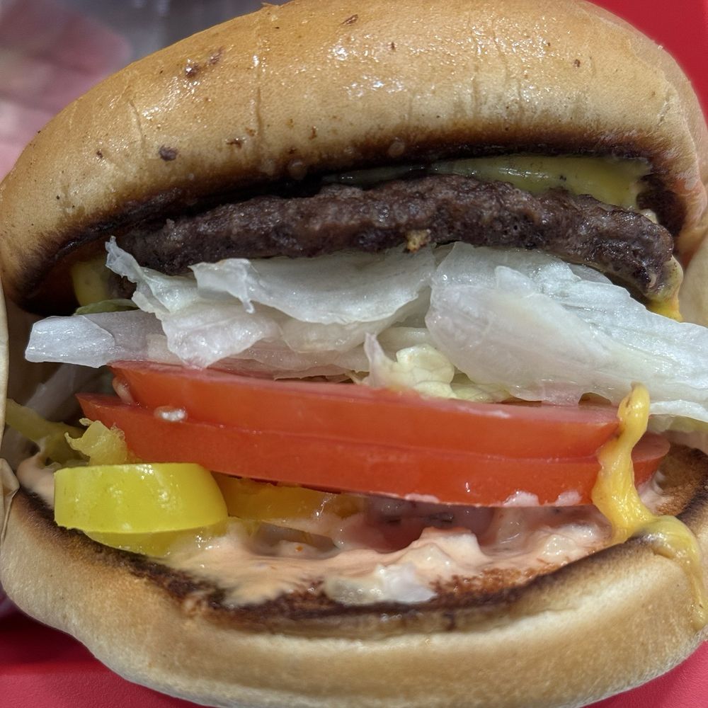 In-N-Out Burger - cheeseburger grilled onion chopped chillies - Burgers Near Me - Tustin, California