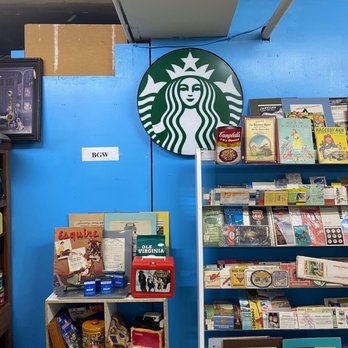 Engelberg Antiks - Super random booth. Kids toys, photo albums, recipe books, Starbucks sign? - Antiques Near Me - Salem, Oregon Engelberg Antiks - Super random booth. Kids toys, photo albums, recipe books, Starbucks sign? - Antiques Near Me - Salem, Oregon