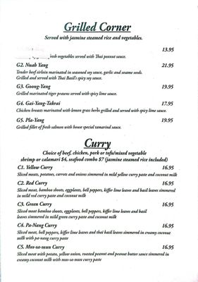 Menu photo 4 Thai Basil Roseville, CA