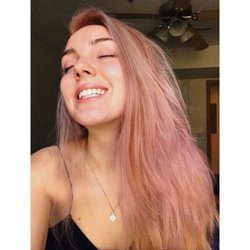 Cowlick's Hair Designs - Rose gold toner on top of bleach. (By far my FAVORITE)