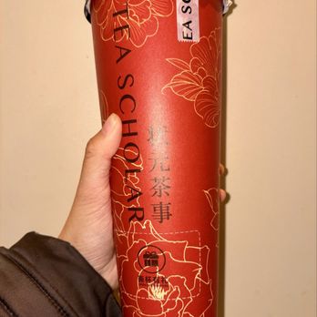 Tea Scholar - Fresh Osmanthus Milk Tea (Can't taste the Osmanthus Flavor) - Bubble Tea Near Me - Flushing, New York
