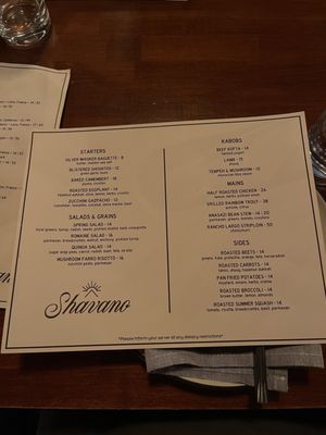 Menu photo 2 Shavano Salida, CO