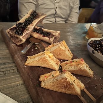 Social - Smoked Bone Marrow & Petite Grilled Cheese - New American Near Me - Costa Mesa, California Social - Smoked Bone Marrow & Petite Grilled Cheese - New American Near Me - Costa Mesa, California