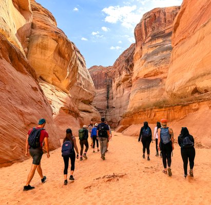 Photo of Lake Powell Paddleboards and Kayaks - Page, AZ, US. the hike into "lowest" antelope canyon