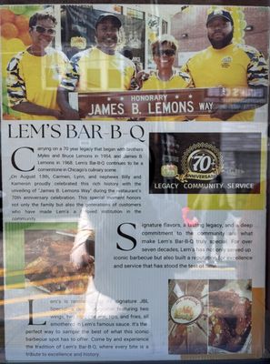 Menu photo 5 Lem's Bar-B-Q Chicago, IL Menu photo 5 Lem's Bar-B-Q Chicago, IL